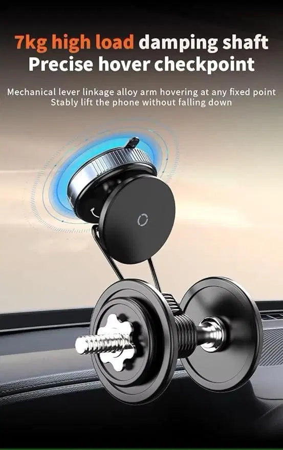 Magnetic Suction Phone Holder – 360° Rotating Car & Desk Mount