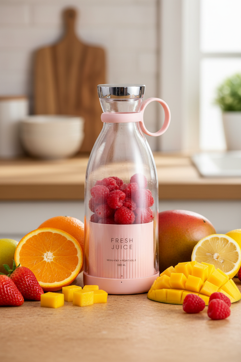 Fresh Juice Blender - Kitchen with Fruits